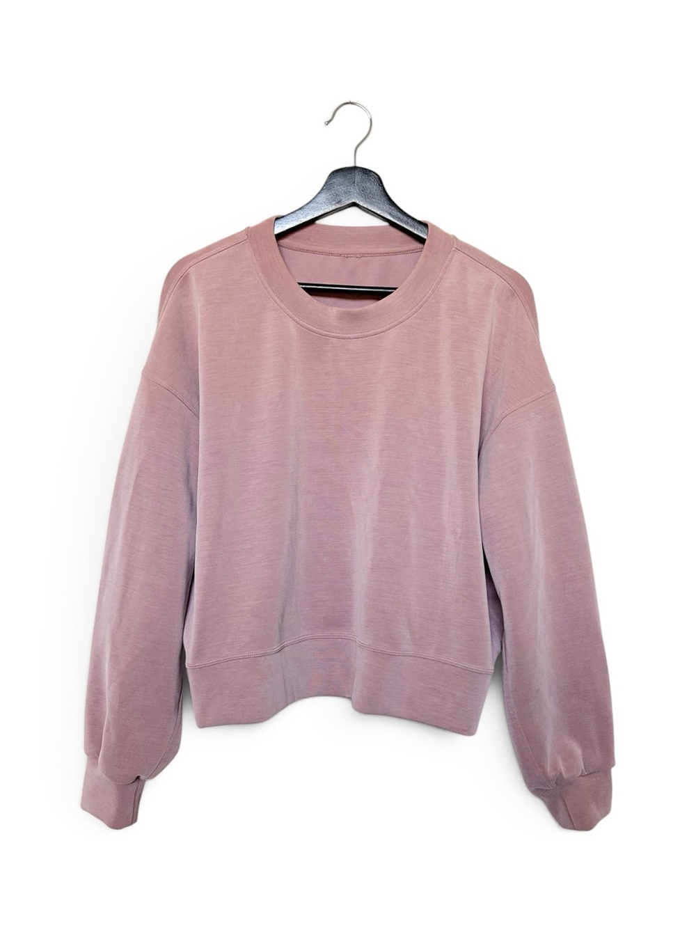 Lululemon Softstreme Perfectly Oversized Cropped Crew Twilight Rose Size 6 - Picture 2 of 5